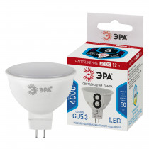 Лампа ЭРА Светодиодная LED MR16-8W-12V-840-GU5.3 8 Вт софит нейтральный белый свет (Б0049094)