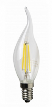 Лампа BK-ЛЮКС 7Вт, 3000К, Е14 СВЕЧА на ветру,360 град, 750Лм, стекло, (BK-14W7CF30 Edison)
