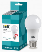 Лампа IEK светодиодная ECO A60 шар 20Вт 230В 4000К E27 (LLE-A60-20-230-40-E27)