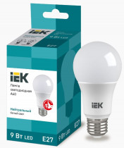 Лампа IEK светодиодная ECO A60 шар 9Вт 230В 4000К E27 (LLE-A60-9-230-40-E27)