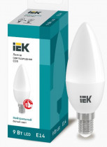 Лампа IEK светодиодная LED C35 свеча 9Вт 230В 4000К E14 (LLE-C35-9-230-40-E14)