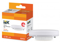 Лампа IEK светодиодная ECO T75 таблетка 12Вт 230В 3000К GX53 (LLE-T80-12-230-30-GX53)