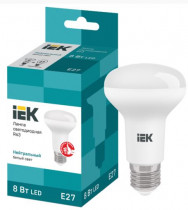 Лампа IEK светодиодная ECO R63 рефлектор 8Вт 230В 4000К E27 (LLE-R63-8-230-40-E27)