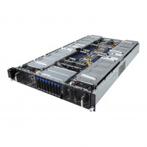 Серверная платформа GIGABYTE 2U 16x Single Slot GPU (Tesla T4 only), Dual Intel Xeon Scalable, 24x RDIMM/LRDIMM DDR4, 2x 10Gb/s BASE-T (i550-AM), Aspeed AST2500, 8x 2.5