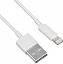 Кабель BURO USB (m)-Lightning (m) 1.2м белый (USB-IP-1.2W2A white)