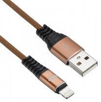 Кабель DIGMA USB (m)-Lightning (m) 0.15м коричневый (LIGHT-0.15M-BR)