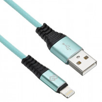 Кабель DIGMA USB (m)-Lightning (m) 1.2м зеленый (LIGHT-1.2M-BRAIDED-GR)