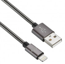 Кабель DIGMA USB (m)-Lightning (m) 1.2м черный (LIGHT-1.2M-G)