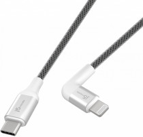 Кабель J5CREATE USB-C на Lightning. Цвет: белый. USB-C to Lightning Cable 90 Degrees - White (JALC15W)