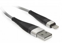 Кабель CBR USB to Lightning, 2,1 А, 1 м, цветная коробка (CB 501 Silver)