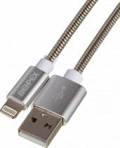Кабель BEHPEX USB (m)-Lightning (m) 1м серебристый