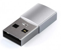 Переходник SATECHI USB Type-A to Type-C. Цвет серебристый. USB Type-A to Type-C Adapter - Silver (ST-TAUCS)
