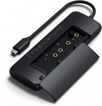 Док-станция SATECHI USB-C Hybrid Multiport Adapter (with SSD Enclosure). Цвет: Черный USB-C Hybrid Multiport Adapter (with SSD Enclosure) - Black (ST-UCHSEK)