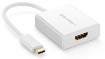 Адаптер UGREEN 40273 USB-C to HDMI Adapter. Цвет: белый 40273 USB-C to HDMI Adapter - White (40273_)