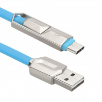 Кабель ACD USB - Type-C/MicroUSB, голубой, 1м (ACD-U924-CML)