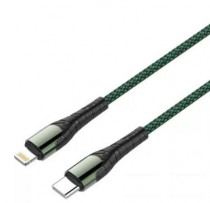 Кабель LDNIO LC112/ USB PD: Type-C--Lightning/ 2m/ 20W/ медь: 176 жил/ Нейлоновая оплетка/ Green (LD_B4529)