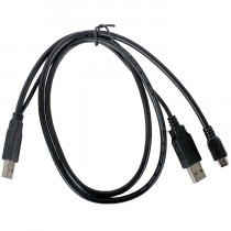 Кабель CABLEXPERT Gembird USB 2.0 Pro , 2xAM/miniBM 5P, 0.9м, экран, черный (CCP-USB22-AM5P-3)