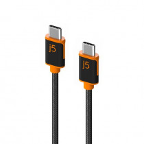 Кабель J5CREATE USB-C на USB-C с двойной нейлоновой оплёткой. USB-C to USB-C Sync & Charge Cable (JUCX24)