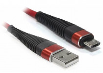 Кабель CBR USB to Micro-USB 21 А 1 м цветная коробка (CB 500 Red)