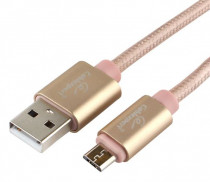 Кабель CABLEXPERT USB 2.0 AM/microB, серия Ultra, длина 3м, золотой, блистер (CC-U-mUSB01Gd-3M)