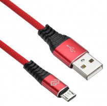 Кабель DIGMA USB (m)-micro USB (m) 1.2м красный (MICROUSB-1.2M-BRAIDED-R)