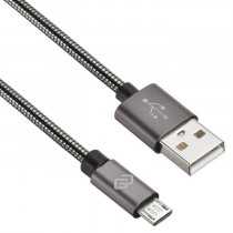 Кабель DIGMA USB (m)-micro USB (m) 1.2м темно-серый (MICROUSB-1.2M-BRAIDED-G)