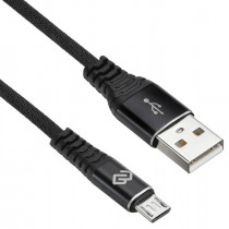 Кабель DIGMA USB (m)-micro USB (m) 2м черный (MICROUSB-2M-BRAIDED-BLK)