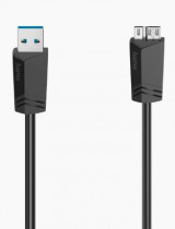 Кабель HAMA H-200627 USB 3.0 (m)-micro USB (m) 1.5м черный (00200627)