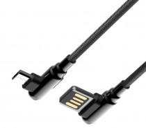 Кабель LDNIO LS421/ USB Micro/ 1m/ 2.4A/ медь: 86 жил/ Угловой коннектор/ Нейлоновая оплетка/ Gray (LD_B4620)