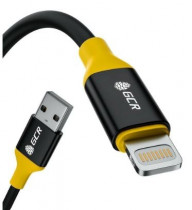 Кабель GREENCONNECT GCR 1.2m USB 2.0, AM/Lightning - поддержка всех IOS, MFI, черный, AL корпус черный, желтый ПВХ (GCR-53078)