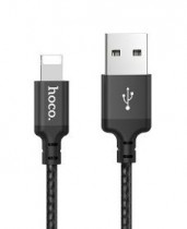 Кабель HOCO X14/ USB Lightning/ 2m/ 1.7A/ Нейлон/ Black (HC-62882)