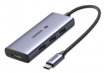 USB хаб UGREEN CM500 (50629) USB-C to 3?USB 3.0+HDMI Multifunction Adapter (8K@30Hz) Цвет: серый CM500 (50629) USB-C to 3?USB 3.0+HDMI Multifunction Adapter (8K@30Hz) - Grey (50629_)