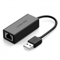 Ethernet-адаптер UGREEN CR110 (20254) USB 2.0 10/100Mbps Ethernet Adapter. Цвет: черный CR110 (20254) USB 2.0 10/100Mbps Ethernet Adapter - Black (20254_)