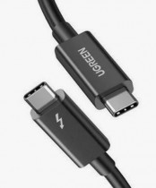 Кабель UGREEN US501 (30389) USB-C to USB-C Thunderbolt 4 Cable 40Gbps. Длина: 0,8 м. Цвет: черный US501 (30389) USB-C to USB-C Thunderbolt 4 Cable 0.8m. - Black (30389_)