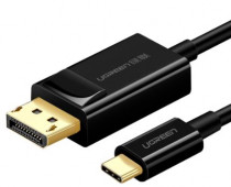 Кабель UGREEN MM139 (50994) USB Type C to DP Cable. Длина 1,5 м. Цвет: черный MM139 (50994) USB Type C to DP Cable 1.5m - Black (50994_)