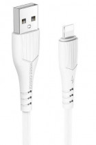 Кабель MORE CHOICE USB 2.4A для Lightning 8-pin K22i TPE 1м (White) (K22IW)