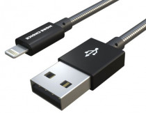 Кабель MORE CHOICE USB 2.1A для Lightning 8-pin K31i металл 1м (Black) (K31IB)