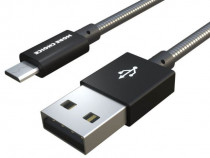 Кабель MORE CHOICE USB 2.1A для micro USB K31m металл 1м (Black) (K31MB)