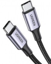Кабель UGREEN US316 (70429) USB-C Cable Aluminum Case with Braided в оплтеке. Длина 2 м. Цвет: черный US316 (70429) USB-C Cable Aluminum Case with Braided 2m. - Black (70429_)