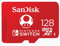 Карта памяти SANDISK 128 Гб, microSDXC, чтение: 100 Мб/с, запись: 90 Мб/с, Nintendo Switch (SDSQXAO-128G-GNCZN)