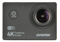 Видеорегистратор автомобильный DIGMA FreeDrive Action 4K WiFi черный 8Mpix 2160x3840 2160p 150гр. Allwinner V3 (FDAC4W)