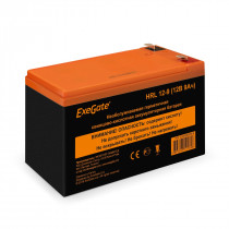 Аккумуляторная батарея EXEGATE ёмкость 9 Ач, напряжение 12 В, HRL 12-9, клеммы F2 (EX285659RUS)
