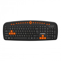 Клавиатура EXEGATE LY-504M, USB, шнур 1,5м, черная, 123кл, Enter большой, мультимедиа, Color box (EX280435RUS)