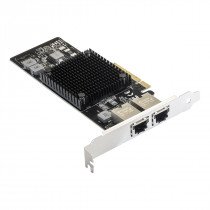Сетевой адаптер EXEGATE EXE-X550-T2 (PCI-E x8 v3.0, порты 2xRJ45 (медные), 10Gb/s (10/5/2.5/1Gb/s, 100Mb/s), Server NIC Intel Chipset X550) (EX292507RUS)