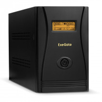 ИБП EXEGATE Power Smart ULB-1000 LCD 1000VA, Black, 2 евророзетки+2 розетки 320, USB (EP212519RUS)