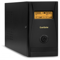 ИБП EXEGATE SpecialPro Smart LLB-600.LCD.AVR.EURO.RJ.USB 600VA/360W, LCD, AVR, 2 евророзетки, RJ45/11, USB, Black (EP285580RUS)