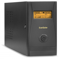 ИБП EXEGATE Power Smart ULB-600.LCD.AVR.C13.RJ.USB 600VA/360W, LCD, AVR, 4*IEC-C13, RJ45/11, USB, Black (EP285559RUS)