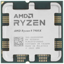 Процессор AMD Socket AM5, Ryzen 9 7900X, 12-ядерный, 4700 МГц, Turbo: 5600 МГц, Raphael, Кэш L2 - 12 Мб, L3 - 64 Мб, Radeon Graphics, 5 нм, 170 Вт, OEM (100-000000589)