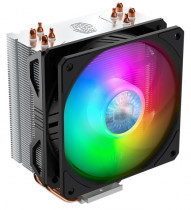 Кулер COOLER MASTER для процессора, Socket 115x/1200, AM4, 1x120 мм, 650-1800 об/мин, разноцветная подсветка, Hyper 212 ARGB, TDP 150 Вт (RR-2V2L-18PA-R1)