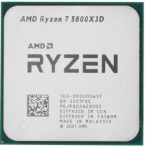 Процессор AMD Socket AM4, Ryzen 7 5800X3D, 8-ядерный, 3400 МГц, Turbo: 4500 МГц, Vermeer, Кэш L2 - 4 Мб, L3 - 96 Мб, 7 нм, 105 Вт, OEM (100-000000651)